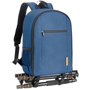 TARION Camerarugzak, kleine fotorugzak, cameratas: camera rugzak, compacte camerarugzak, lichte fotorugzak, spiegelreflex met waterdichte regenbescherming voor spiegelreflexcamera's, Tb-m, blauw, M
