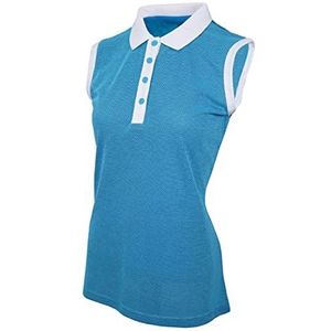 Island GREEN Vrouwen mouwloos diep Placket Golf Polo Shirt