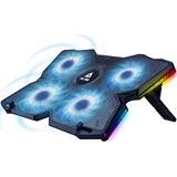 KLIM Wind Laptop Cooling Pad - Meer dan 500.000 verkochte eenheden - NIEUW 2023 - De krachtigste snelwerkende koelventilator - Laptopstandaard met 4 koelventilatoren bij 1200 RPM - USB-ventilator -