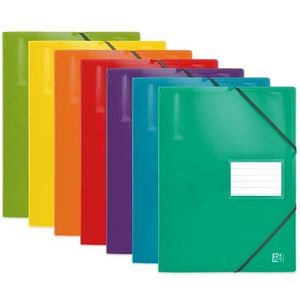 OXFORD Documentenbescherming met elastiek School Life A4, 160 weergaven / 80 hoesjes, polypropyleen, verschillende kleuren, 15 stuks