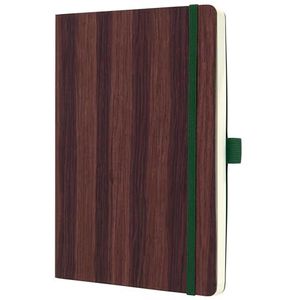 Sigel CO674 notitieboek, echt houten cover, FSC-gecertificeerd papier, dot-liniatuur, ca. A5, 100 g, softcover, conceptum