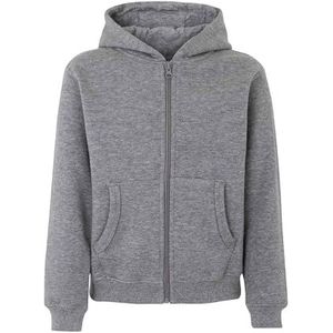 Mukua Byron Kids Sweatshirt met ritssluiting en capuchon, Heather Grey, maat 9/11