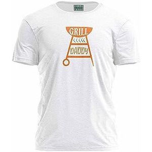 Green Fish, Digitaal bedrukt basic T-shirt voor heren,% 100 katoen, wit, casual, heren bovenstuk, maat: XL, wit, XL