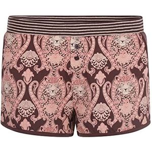 Charlie Choe Dames Shorts Broek, Bruin + roze, M