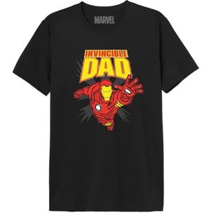 Marvel MEMARCOTS311 Invincinble Iron Man, T-shirt voor heren, zwart, maat S, Zwart, S