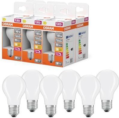 Osram - LED Lamp - E27 - Peer A60 - Mat - Dimbaar - 6x 3.4W (40W) - 2700K