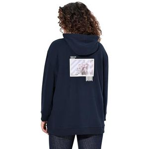 Sweatshirt - Capuchon - Motiefprint - Losse Pasvorm - Lange Mouw - Normale Lengte