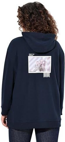 Sweatshirt - Capuchon - Motiefprint - Losse Pasvorm - Lange Mouw - Normale Lengte