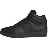 Adidas - Hoops 4.0 Mid - Basketbalschoenen - Zwart - Synthetisch Leer