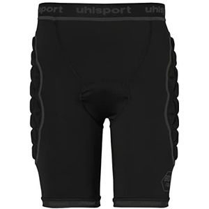 uhlsport Bionikframe Padded Short Black Edition - gevoerde onderbroek voor volwassenen en kinderen, korte beschermbroek, onderbroek voor voetbalkeeper, handbal, volleybal enz.