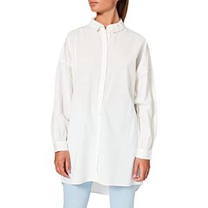 VERO MODA Dames Vmbina L/S Oversize Shirt Ga Noos Blouse, wit (snow white), M