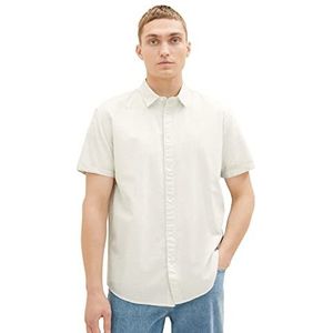 TOM TAILOR Denim Relaxed fit overhemd met structuur voor heren, 31878 - Wool White Multicolor Structuur, XL