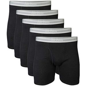 Gildan Herenondergoed boxershorts, multipack retroshorts (verpakking van 10 stuks), zwart (5 stuks), L