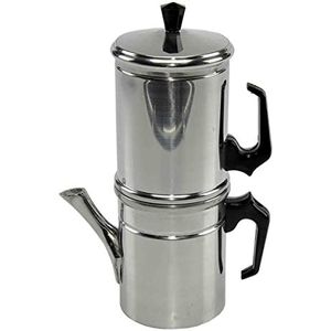 Ilsa Napoletana Koffiezetapparaat, aluminium, zilver, voor 6 kopjes