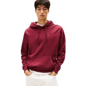TOMMY JEANS - TJM REG S FLAG HOODIE - Sweatshirt - Rood - Met Geborduurd Merklogo