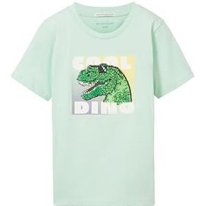 TOM TAILOR T-shirt voor jongens, 34606 - Pastel Apple Green, 116/122 cm