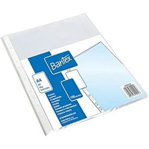 BANTEX 100550109 A4 generfd van polypropyleen folie 50 micronen, 10 verpakkingen met 100 documentenhoezen