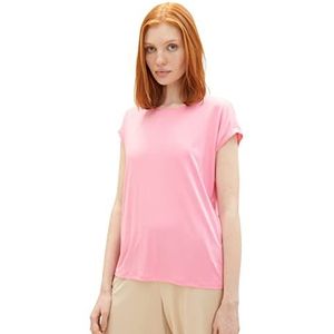 TOM TAILOR Denim Dames Loose Fit Basic T-shirt 1030942, 31685 - Fresh Pink, XXL
