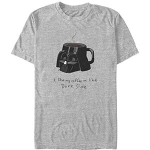 Star Wars: Classic - Coffee on the Dark Side Unisex Crew neck T-Shirt Melange grey M
