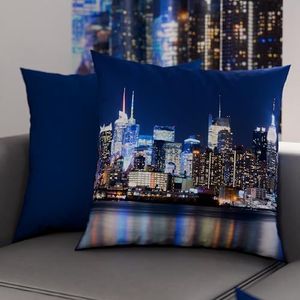 PETTI Artigiani Italiani - Paar kussenslopen 80 x 80 cm, van microvezel, decoratief kussen voor slaapkamer, bank, woonkamer, set van 2 kussenslopen, 100% Made in Italy