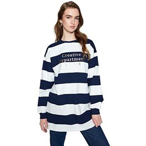 Trendyol Dames tuniek-marineblauw-regular shirt, Donkerblauw, M