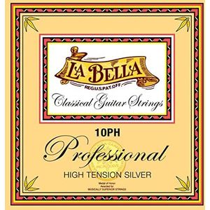 La Bella Professional 10PH, snaren voor klassieke gitaar, High Tension, zilver