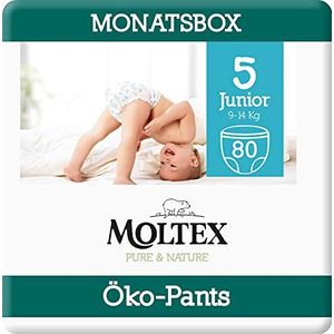 Moltex Pure & Nature Eco Pants maat 5 Junior (9-14 kg) maandbox - 80 biologische luiers