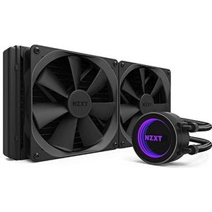 NZXT Kraken X62 280 mm - All-In-One RGB-CPU-waterkoeling - CAM-ondersteuning - Infinity Mirror Design - high-performance pomp - versterkte, verlengde slangen - 140 mm Aer P-radiatorventilator, zwart