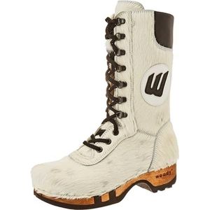 Woody Ramona halflange laarzen voor dames, wit, 42 EU, wit, 42 EU