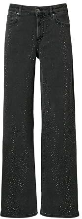 COMMA - Jeans - Grijs Denim - Loosefit - Mid Waist - Lang