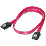 LogiLink CS0001 S-ATA-kabel met latch, 2x male, rood, 0,50M