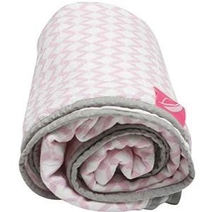 Motherhood mousseline deken babydeken knuffeldeken 95 x 110 cm tweelaags pre-washed van 100% katoen, kleur: Pink Classics