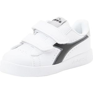 Diadora Game P Ps Fitness Schoenen uniseks-kind, Wit Zwart Ultimate Gray, 28 EU