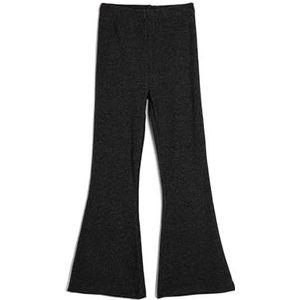 Koton Girls Basic Flare Broek, elastische tailleband, antraciet (926), 4 Jaar