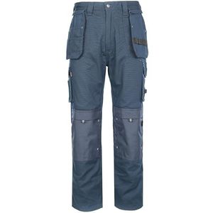 TuffStuff - Extreme Werkbroek - Cargo Style Werkbroek voor Heren - Drievoudig Gestikte Naden - Afneembare Holster Pocket - Voorzien van Kniebeschermers Zakken, marineblauw, 44W