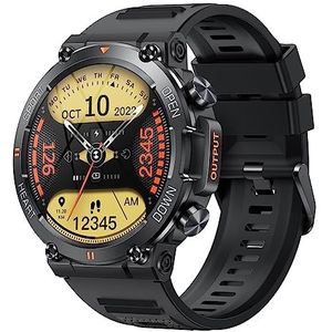 Fiorky K56PRO Smartwatch voor heren, 1,39 inch (3,39 cm), sportsmartwatch, fitnesstracker, hartslagmeter, bloedprsi-monitor, IP67 waterdicht, comp, Bluetooth 5.0