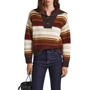 Pepe Jeans Dames Dasha Pullover Sweater, Bruin (tabak), XL