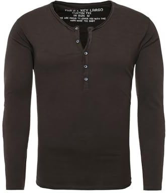 KEY LARGO MLS Ginger T-shirt voor heren, Antraciet (1101), S