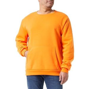 Yuka Gebreid sweatshirt voor heren met ronde hals polyester oranje maat XL, oranje, XL