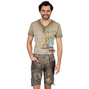 Stockerpoint Herenbroek Luitpold leren broek, stopverf vintage, 48