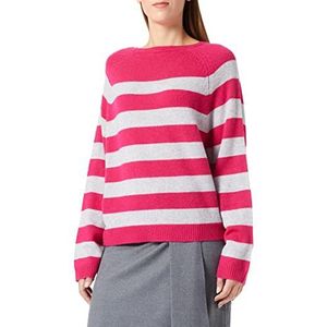 Gerry Weber Dames 871035-35707 pullover, grijs/paars/roze strepen, 38