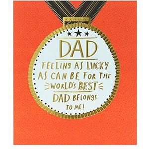 Vaderdag kaart - 'S Werelds beste vader Vaderdag kaart - Medaille Vaderdag kaart - Papa Vaderdag kaart
