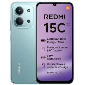 Xiaomi - REDMI 15C 5G - Smartphone - 4 + 128 GB - 6,9 inch - 50 MP AI Dual Camera - Mintgroen