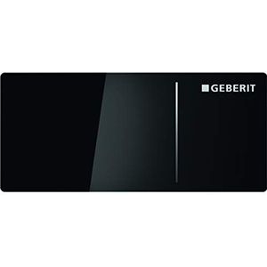 Geberit 242813SJ1 bedieningsplaat Sigma 70 (vervangend onderdeel, kleur glas zwart, voor 2 hoeveelheden spoelen)