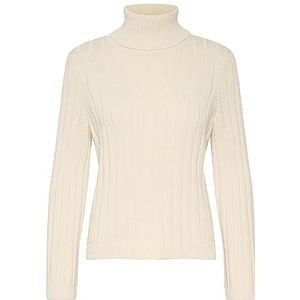 Part Two Damestrui, rolhals, regular fit, lange mouwen, gebreid, wit cap grijs, XL