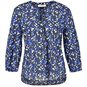 GERRY WEBER Edition Dames 965015-66427 blouse, blauw print, 34, Blauw opdruk.