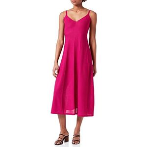 Morgan RMALI Midi-pulloverjurk voor dames, met smalle bandjes, donkerroze, TL, Pioen, L