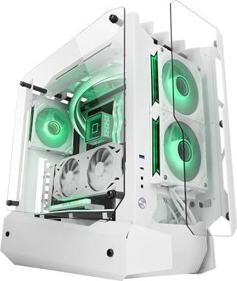 Mars Gaming - MC-EDGE - PC Behuizing - Zwart - Gehard Glas - Open Air Ontwerp