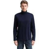 Tom Tailor - Shirt - Sky captain blue - Lange Mouwen - Met Col