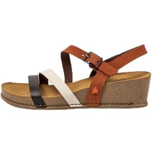 Art 1930 I Live damessandalen met sleehak, Multi D, oranje, maat 37, Multi D Oranje, 37 EU